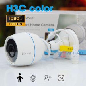 Camera wifi ngoài trời Ezviz H3C color 2MP 1080P hồng ngoại 30m, phát hiện chuyển động